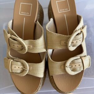 Dolce Vita Beige Buckle Sandals